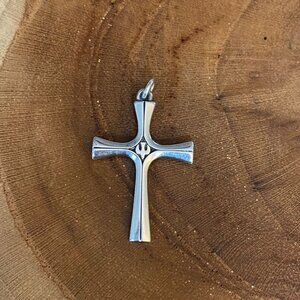RETIRED James Avery Serenity Cross Pendant, Sterling Silver